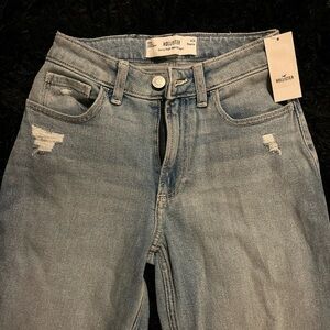 Hollister Women's High Rise Distressed Blue Jeans